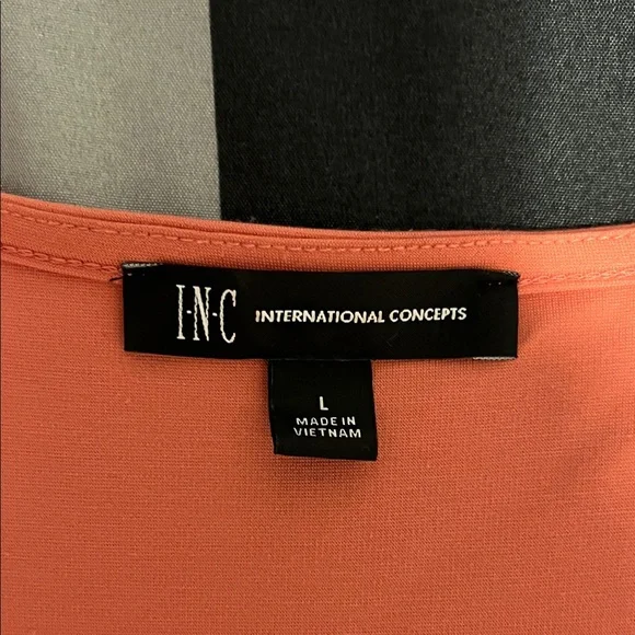 INC International Concepts Coral Puff Sleeve Blouse - Picture 3 of 3